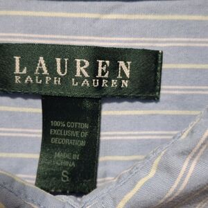 Ralph Lauren Blue Striped Button-Up Shirt Night Gown